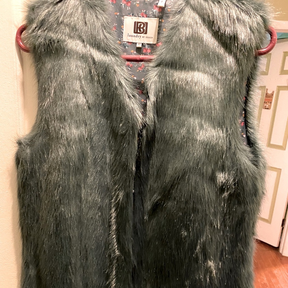 Green Faux Fur Vest